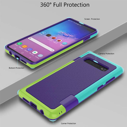 Jeylly for Galaxy S10 Plus Case, for Galaxy S10 Plus Cute Case, Ultra Slim 3 Color Hybrid Impact Full-Body Rugged Non Slip Shockproof TPU Bumper C...