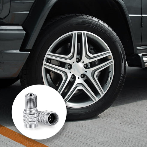20 Pcs Double Seal Valve Stem Cap Inflate Tire Valve Caps Flow Through Tires Air Cap Tire Stem Valve Caps Metal Valve Cap for High Pressure Truck ...