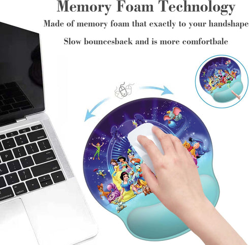 Galaxy Space Ergonomic Mouse Pad with Wrist Support,Non-Slip Rubber Base Mouse Pad for Laptop, Anime Mouse Pad, Pain Relief Mouse Pads for Desk fo...