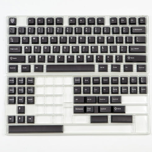 114 Keys PBT Doubleshot WOB Keycaps Cherry Profile Black Keycap Set Fit for 61/64/87 Cherry Mx Switches Mechanical Keyboard...