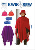 Kwik Sew K3543 Hats Sewing Pattern, Mittens and Shawl...