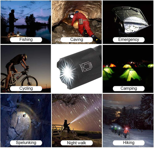 2 in 1 Blacklights Flashlight, UV 395nm Ultraviolet Torch Light High Lumen for Home Security, Outdoor Camping Cycling Hiking, Scorpion Hunting, Pe...