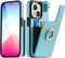 AICase Card Holder Case Compatible with iPhone 15 Plus, Wallet Phone case Protective Cover for Women with Ring Kickstand and 8 Credit Card Slots, ...