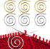 6Pcs Spiral Cable Knitting Needle, Cable Needles for Knitting, Metal Cable Needle, Knitting Needle Stoppers Circular Knitting Needles Knitting Too...