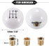 Car Manual 4 Speed Ball Gear Shift Knob Kit, Round Short Throw Shifter Universal for Manual Transmission Vehicles Durable Acrylic White with Adapt...