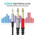 4.9/1.5M 3.5mm 1/8" TRS to Dual 6.35mm 1/4" TS Mono Y-Cable Splitter Cord with Zinc Alloy Housing for iPhone, iPod, Laptop, CD Players, Power Ampl...