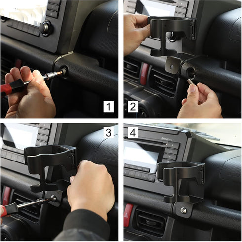 YOCTM 2 in 1 Cup Holder Phone Mount for Suzuki Jimny JB64 JB74W 2019 2020 2021 2022 2023 2024 Car Mount Phone Holder Multifunction Water Cup Drink...