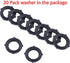 Tatuo 20 Pack Garden Hose Washers Rubber Washers Seals, Self Locking Tabs Keep Washer Firmly Set Inside Fittings for Garden Hose and Water Faucet...