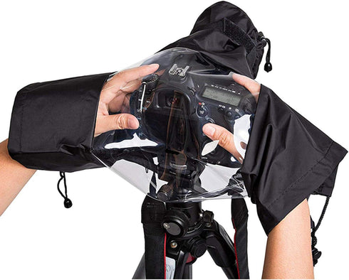 WANBY Waterproof Camera Rain Cover Professional Soft Black Camera Rain Covers for All DSLR SLR Cameras...