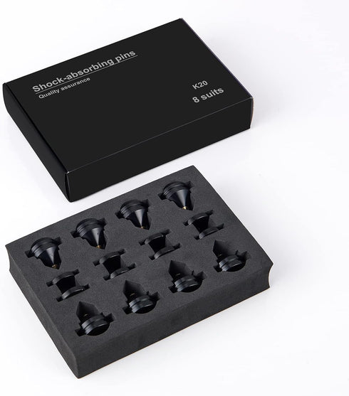 Speaker Spikes Floor Protectors 4pcs, Shockproof Speaker Isolation Stand Feet for HiFi Amplifier, Subwoofer, DAC Recorder, Turntable, Cone Base Pa...