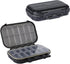 Goture Small Tackle Box,Waterproof Fishing Lure Boxes, 2 sided adjustable Small Plastic Case Small Box Storage Containers Black SMALL 6.69'' X 4.3...