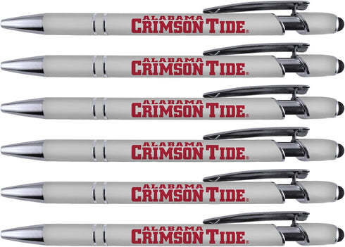 Alabama Soft Touch Coated Metal Stylus Pens - 6 Pack 30502......