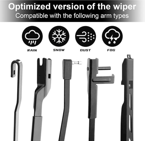 26" + 16" Windshield Wiper Blades (Set of 2), Premium All-Seasons Quality Wiper Blades Easy Install & Superior Road Visibility, Automotive Replace...