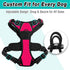BARKBAY No Pull Pet Harness Dog Harness Adjustable Outdoor Pet Vest 3M Reflective Oxford Material Vest for PINK Dogs Easy Control for Small Medium...