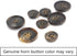 Bezelry Dark Brown Genuine Horn Blazer Button Set. 4 Pcs of 23mm, 8 Pcs of 15mm...