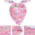 Pink Heart Pattern Dog Bandanas, Comfortable Cotton Triangle Bibs Scarfs for Dogs or Cats, Cute Pet Kerchief for Small Medium Large Dogs...