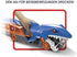 Hot Wheels Toy Car Playset, Shark Chomp Transporter & 1:64 Scale Car, Connects to Track & Stores 5 Scale Vehicles...