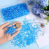 SUNNYCLUE 1 Box 200g Blue Broken Glass Chips Crushed Glass Bulk Resin Art Small Chunky Flakes Sequins Irregular Crystal Pieces for Nail Arts DIY V...