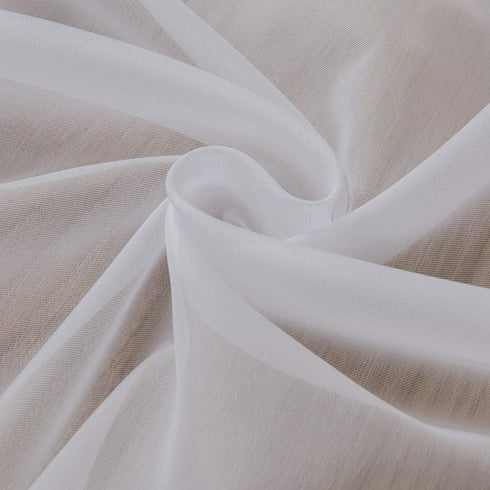 ZebraSmile 1 Panel Tab Top Voile Sheer Curtain Loop Sheers for Living Room Divide Drape Bedroom Small Window Drape White 69(H) X55(W) in...
