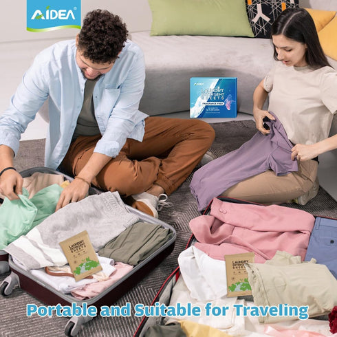 AIDEA Laundry Detergent Sheets, Unscented-(200 Loads) 100 Sheets, Laundry Sheets Detergent, No Plastic Jug, Lightweight & Easy To Use For Travel, ...