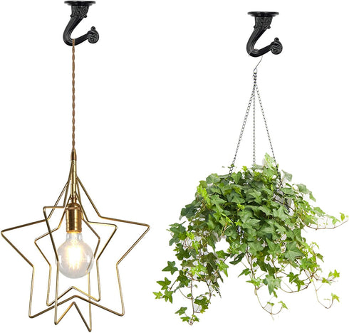 Hxchen 38mm/1.5" Ceiling Hooks - Heavy Duty Swag Hook with Steel Screws Bolts and Toggle Wings for Hanging Plants Ceiling Installation Cavity Wall...