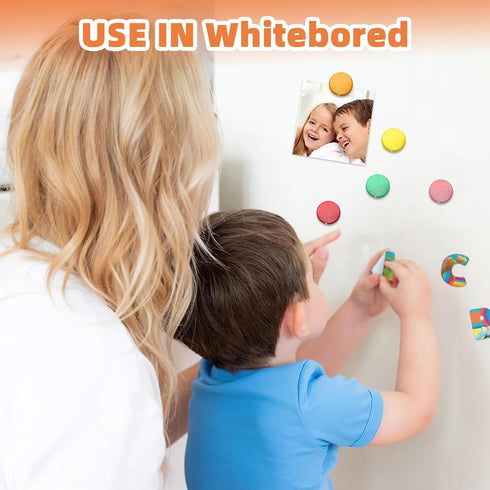Qualsen Fridge Magnets, 30pcs Refrigerator Magnets, Small Magnets for Whiteboard Magnets for Kids, Mini Cute Magnets for Fridge Magnet, Locker, Wh...