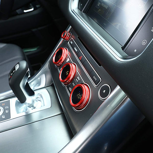 YIWANG Aluminum Alloy Car Interior Decorations Audio and Air Conditioning Knobs Trim for Land Rover Range Rover Sport 2014-2017,Vogue Autobiograph...
