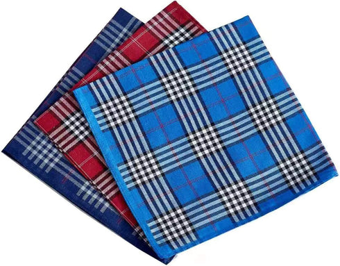 RDS HANKYTEX Men's Handkerchiefs 100% Cotton Checker Pattern 6 Pieces …...