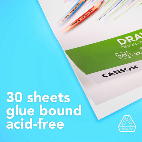 Canson Graduate Drawing Pad, Foldover, 9x12 inch, 30 Sheets | Artist Paper for Adults and Students - Drawing, Sketching and Art Journaling...