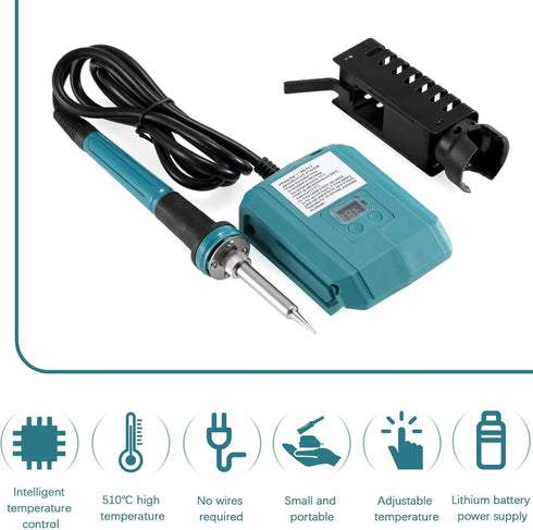 Cordless Soldering Iron Station Tool for Makita 18V Battery, 60W Fast Heating Soldering Station w/ 50g 0.04" Solder for DIY, Appliance Electronics...