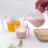 Plastic Measuring Cup Set, Kitchen Cooking and Baking Seasoning Liquid Measuring Cup, Multiple Scale Identification, with Handle and Triangle Mout...