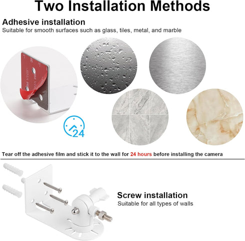 2Pack Adjustable Security Camera Mount for Arlo Essential/XL 2nd Generation/Arlo Pro 4/Pro 3/Pro2/Pro/Pro 5S/Ultra2/Ultra,Mounting Bracket Outside...