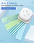 Hole Puncher and Corner Cutter, 4 in 1 with One Oval & Fish Eye Hole, Dovetail & Bevelled Angle Paper Hole Punch for Kids Paper Crafts, Scrapbooki...