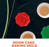 Yardwe 2pcs Wooden Cookie Molds Chinese Traditional Mid- autumn Festival Moon Cake Mold Handmade Flowers Cookie Stamp Baking Supplies for Muffin M...