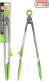 Parve Green Locking Kitchen Tongs – 12” Heavy Duty Multipurpose Tool - Stainless Steel with Non-Stick Silicone Tips - Color Coded Kitchen Tools by...