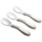 ECR4Kids My First Meal Pal Stainless Steel Spoons, Toddler Silverware, White, Light Grey, 3-Pack...