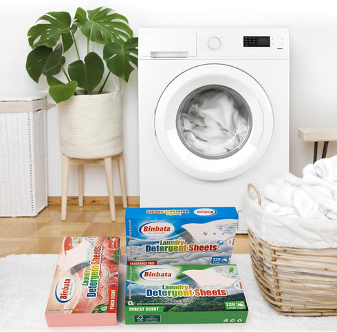 Laundry Detergent Sheets, Up To 128 Loads Hypoallergenic Eco-Friendly Forest Scent Laundry Sheets, Biodegradable Plastic Free Liquidless Laundry S...