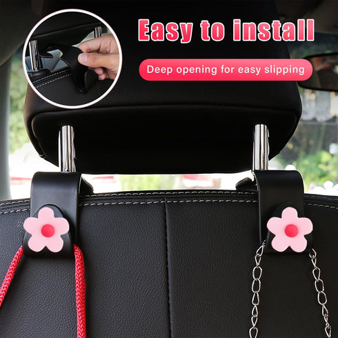 8 PCS Car Seat Headrest Hook, Auto Seat Hook Hanger Storage Organizer, Adhesive Hooks for Purse Coat Umbrella Grocery Bag, Universal Interior Acce...