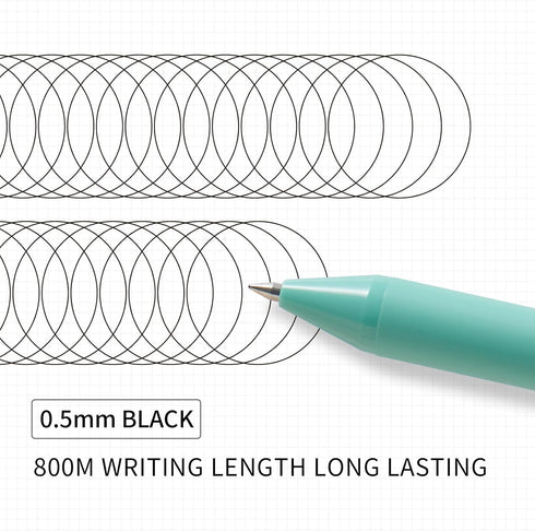Kaco PURE Eco Friendly Gel Ink Pen 100% Recycled Plastic 5 Pieces Aesthetic Pens School Office Stationery...