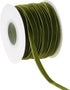 Moss Green Velvet Ribbon 3/8 Inch Single Face Thin Velvet Ribbon for Gift Wrapping, Green Ribbon Wedding, Ribbon for Hair Bows, Choker, Cafts, Bou...