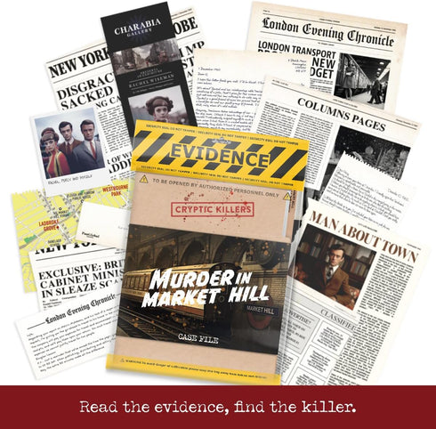 Cryptic Killers Unsolved murder mystery game - Cold Case Files Investigation Detective Evidence & Crime File - individuals, date nights & party ga...