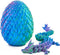 3D Printed Dragon Egg Toy 12" Crystal Articulated Dragon with Eyes Decor Collectible...