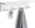 SONGMICS Entryway Hanging Coat Rack, Wall-Mounted Wooden Shelf, with 4 Double Hooks, Wall Floating Shelf, White ULHR42WT...