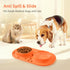 Dog Food Water Bowls for Puppy - Small Medium Dogs Feeder Bowl Mat No-Spill and Non-Skid Dog Dish Pet Feeding Station,Orange...