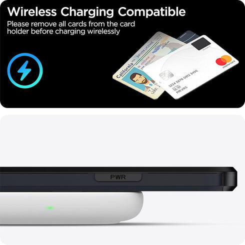 ???????? ?????? iPhone 15 Pro Case with Card Holder - Wireless Charging Compatible iPhone 15 Pro Wallet Case with Hidden Card Slot for Men and Wom...