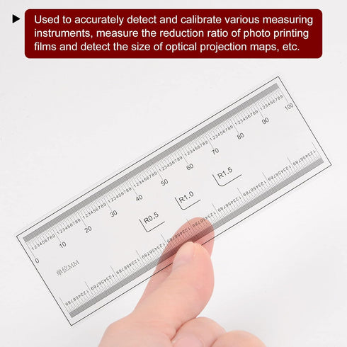 Film Flexible Ruler 10cm 0.1mm Scale with R Angle PET Plastic Folding Straight Ruler Calibration Soft Ruler Measuring Tool for Factory, Transparen...