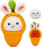 Iuuidu Crochet Kit for Beginners, Crochet Animal Kit Rabbit Carrot, Crochet Start Kit with Crochet Hook Set Crochet Yarn, Step-by-Step Video Tutor...