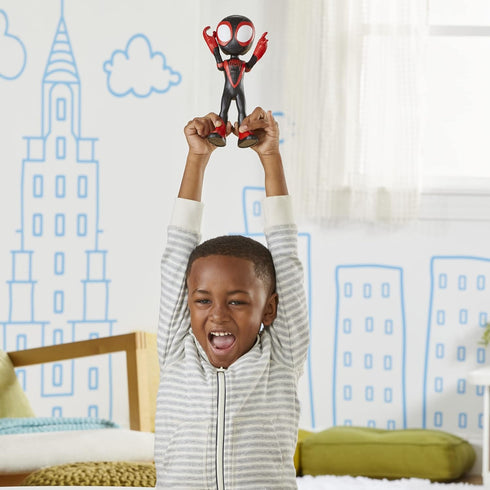 Spidey and His Amazing Friends Supersized Miles Morales: Spider-Man 9-inch Action Figure, Marvel Preschool Super Hero Toy, Kids Ages 3 and Up...