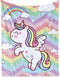 Baby Throw Blanket for Girls, Soft Cozy Cute Fantasy Horse Plush Flannel Crib Blanket for Nursery, 32 x 48 Inch Rainbow Cartoon Fleece Fuzzy Blank...