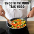 Zulay Kitchen Premium Large Teak Wooden Spoon For Cooking - Durable Wooden Cooking Utensil, Perfect Wooden Kitchen Utensil Set Addition, Smooth Fi...